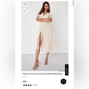 Lulus Next to You Cream Dress